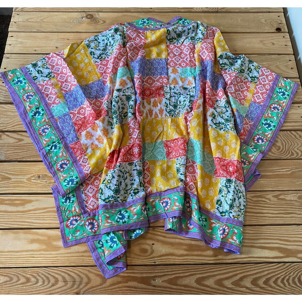Tolani Multicolor Patchwork Cardigan - image 2